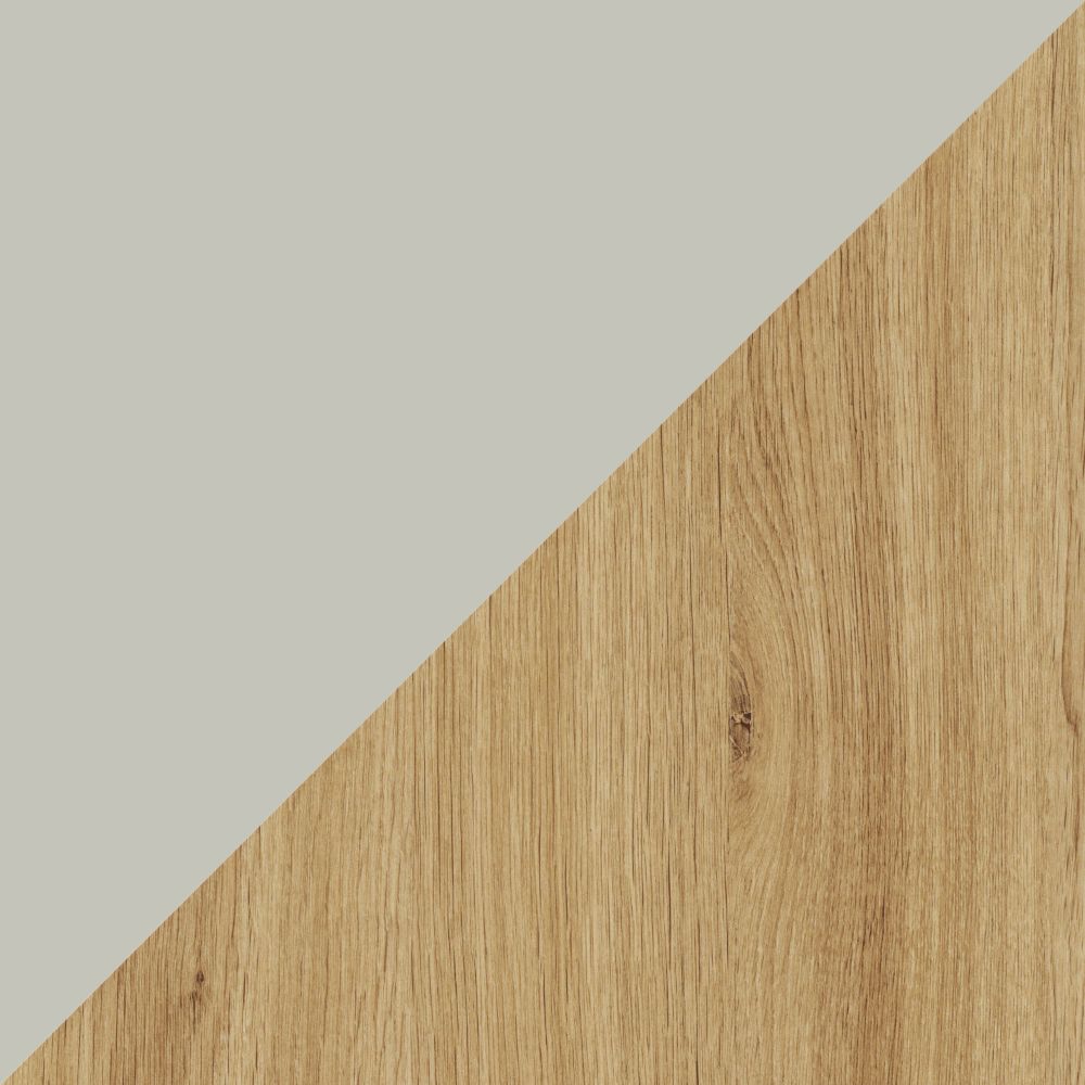 Be Modern Alder Light grey & oak effect Inset Electric Fire suite