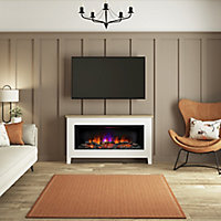 Be Modern Amwell White Oak effect Fire suite