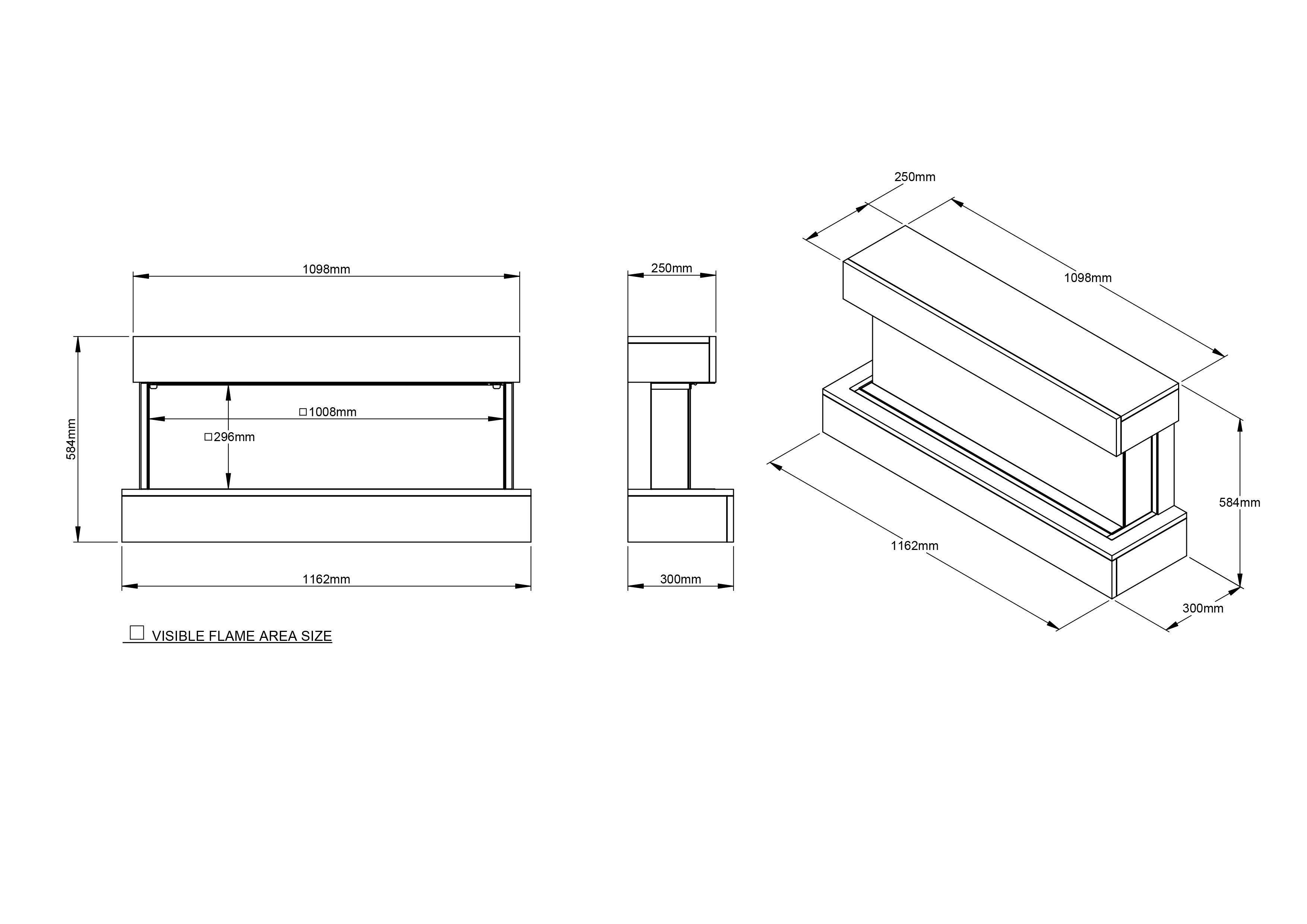 Be Modern Ashgrove 2kW Matt White Wall-mounted Electric Fire