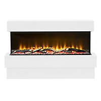 Be Modern Ashgrove White Outset Electric Fire suite