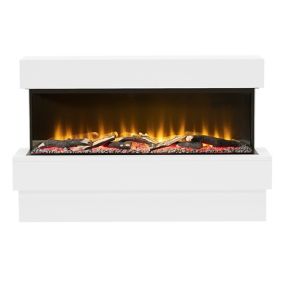 Be Modern Ashgrove White Outset Electric Fire suite