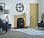 Be Modern Attley Black Oak effect Freestanding Electric Stove suite