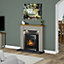 Be Modern Attley Stone & oak effect Oak Fire surround set with Lights included