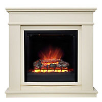 Be Modern Avalon Ivory effect Freestanding Electric Fire suite
