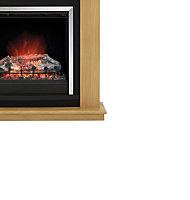 Be Modern Avalon Natural Oak effect Electric fire suite