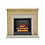 Be Modern Blakemere Stone Oak effect Inset Electric Fire suite