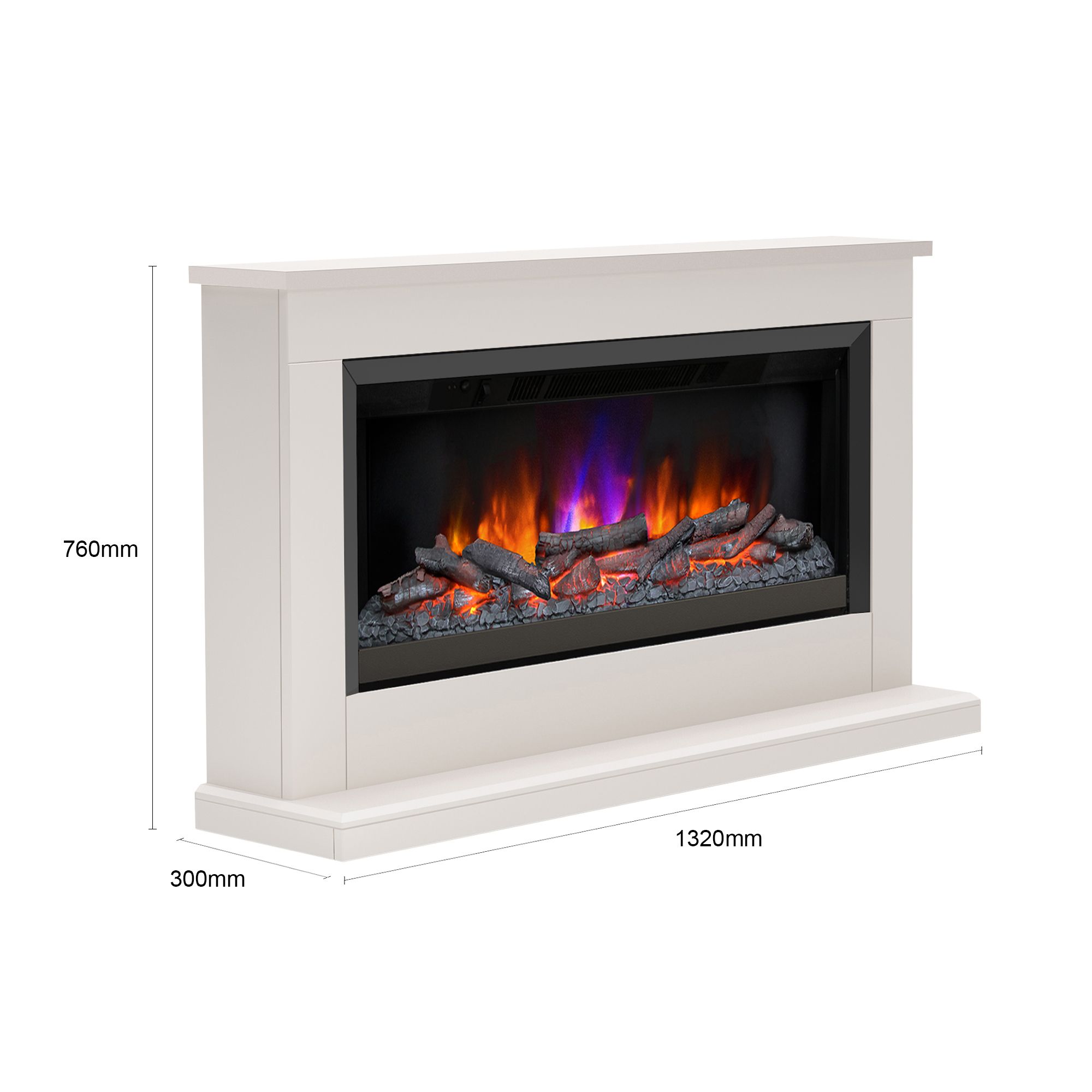 Be Modern Camaro Pearlescent Cashmere Freestanding Electric fire suite