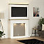 Be Modern Charingworth White & oak effect Fire surround with lights