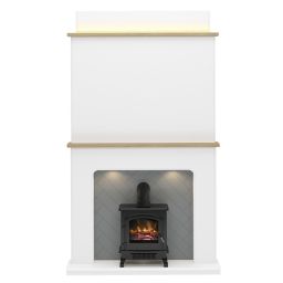 Be Modern Charingworth White Oak effect Stove suite