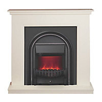 Be Modern Colville Soft white & anthracite Freestanding Electric Fire suite