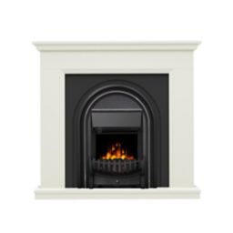 Be Modern Colville White & black Ivory effect Fire suite
