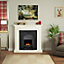Be Modern Colville White & black Ivory effect Inset Electric Fire suite