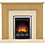 Be Modern Dallington Black Chrome effect Fire suite