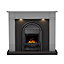 Be Modern Deansgate Light grey & black Inset Electric Fire suite