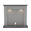 Be Modern Eastcote Grey Fire surround set with Lights included