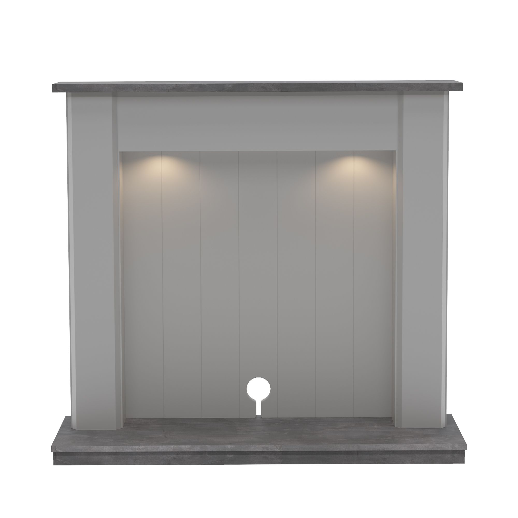 Be Modern Eastcote Grey Fire surround set with Lights included