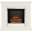 Be Modern Edmonton Soft white Freestanding Electric Fire suite