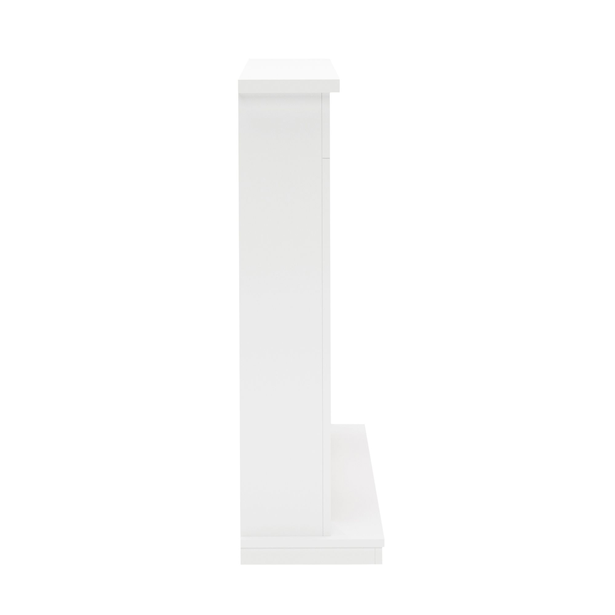 Be Modern Elberton Ash white & black Glass, MDF & metal Freestanding & wall-mounted Electric Fire suite