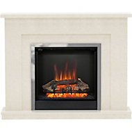 Be Modern Evelina Manila Micro Marble Chrome effect Fire suite