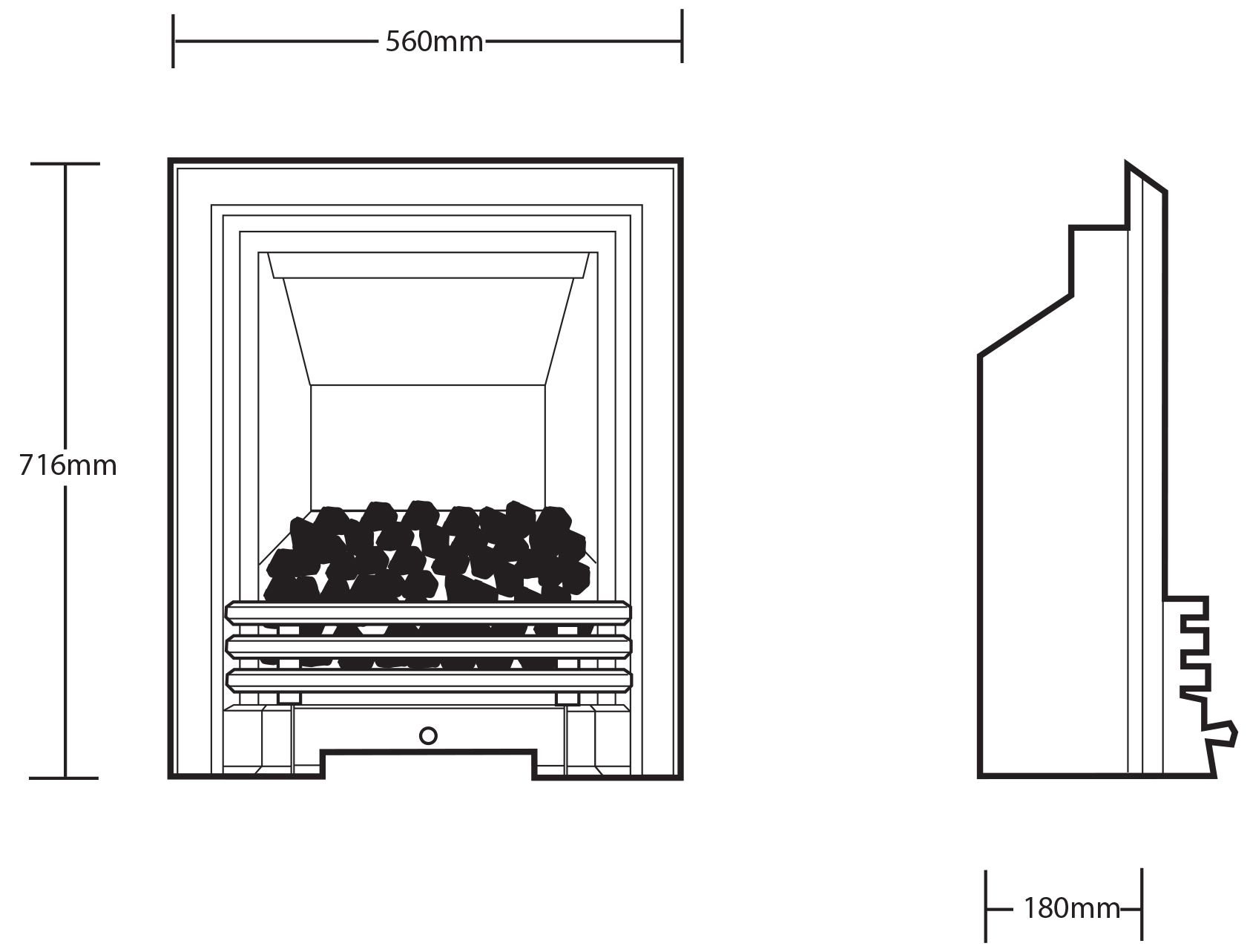 Be Modern Everett multi flue Black Gas Fire