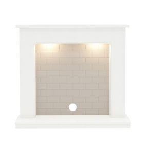 Be Modern Fontwell Cashmere & white Fire surround set with Lights included