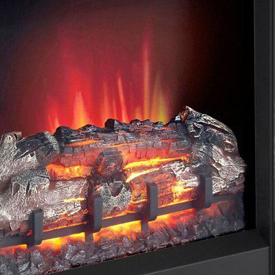 Be Modern Fremont 2kW Chrome effect Electric Fire (H)565mm (W)410mm (D)140mm