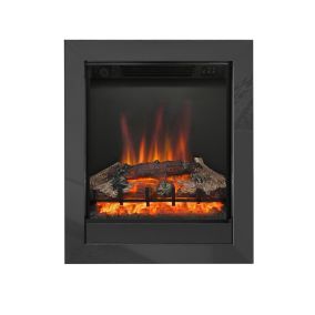Be Modern Hagen Contemporary 2kW Black Chrome effect Electric Fire
