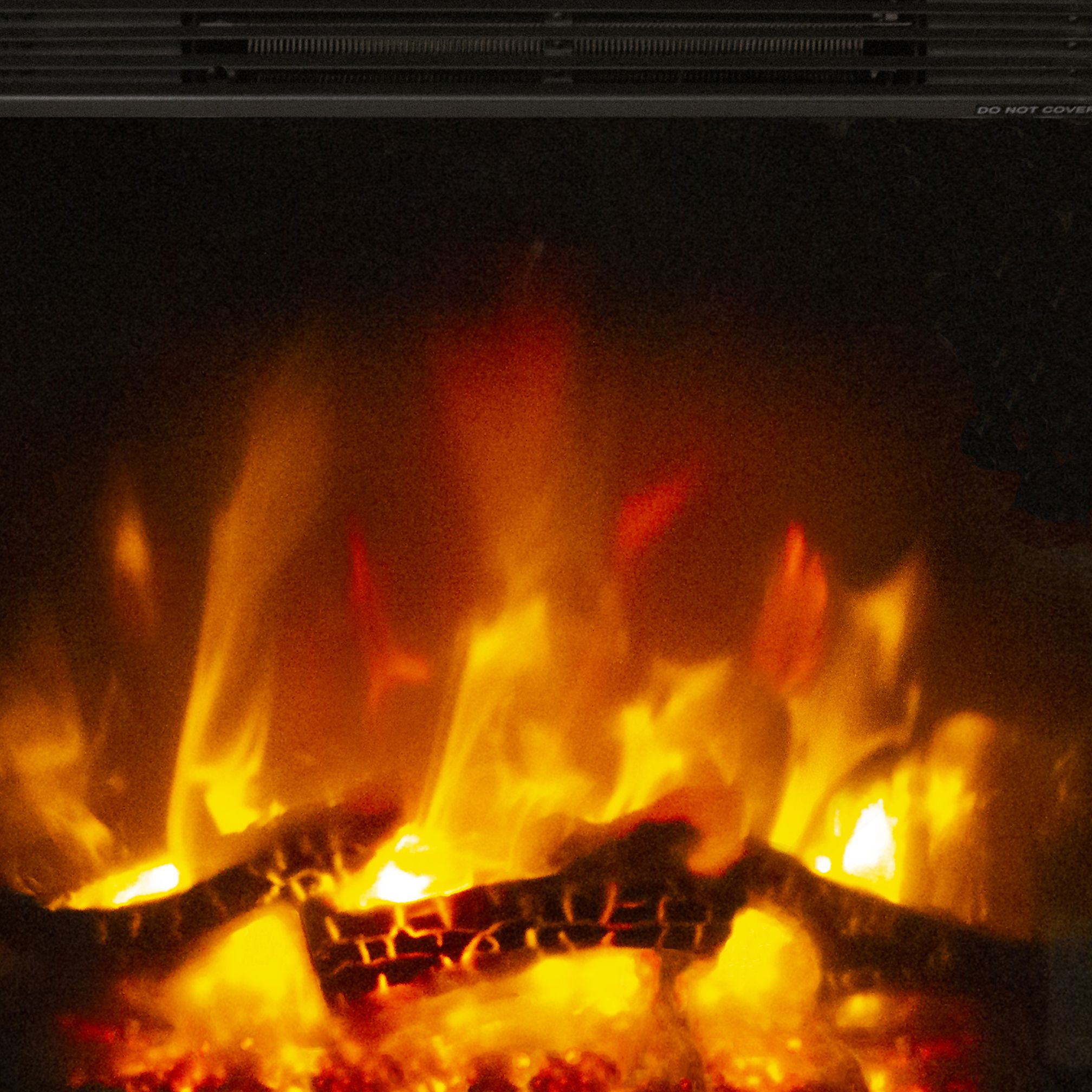 Be Modern Kempton 2kW Black Nickel effect Inset Electric Fire (H)565mm (W)413mm (D)75mm
