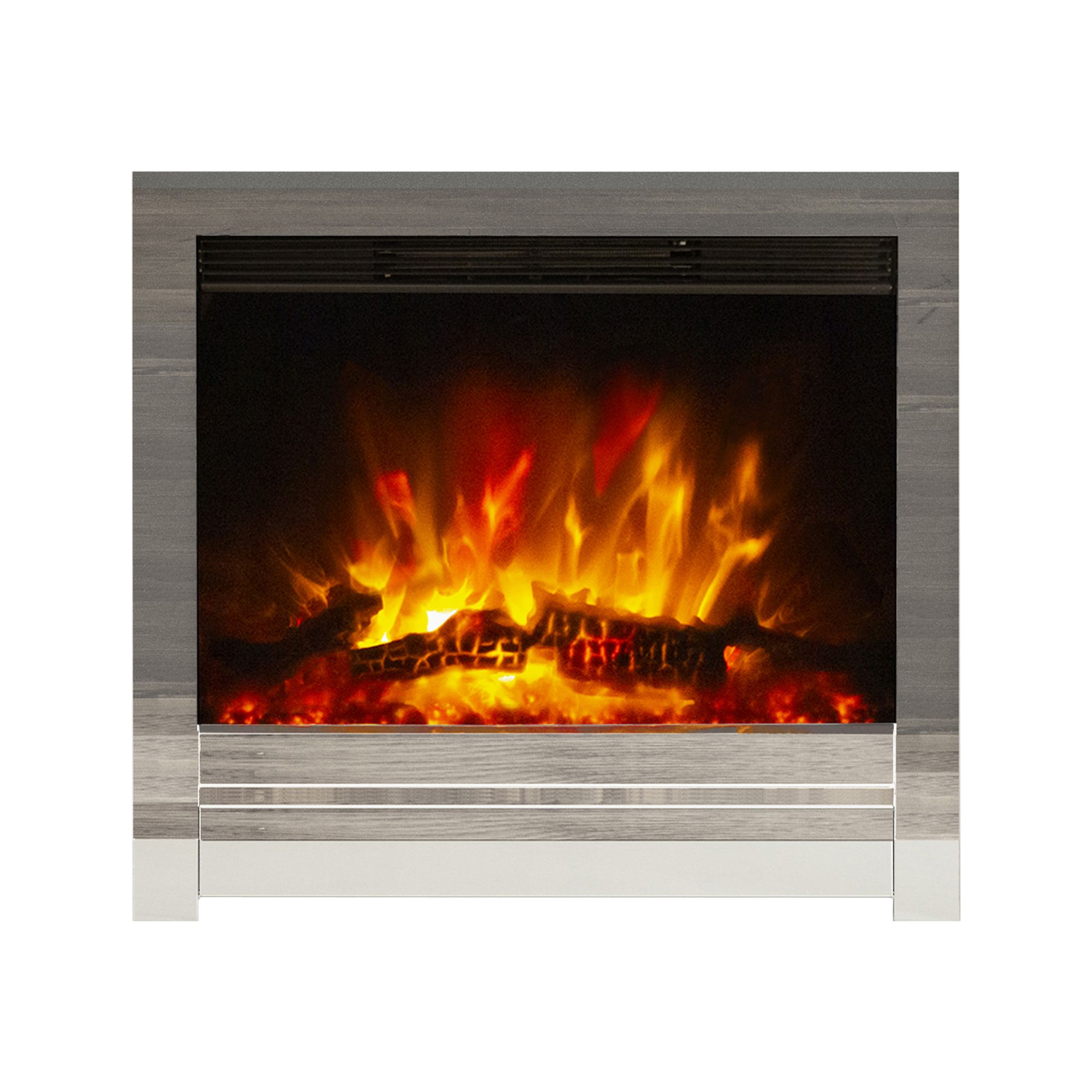 Be Modern Kempton Modern 2kW Polished Chrome effect Electric Fire | DIY at  Bu0026Q
