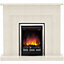 Be Modern Mariano Manila Micro Marble Chrome effect Freestanding Electric Fire suite