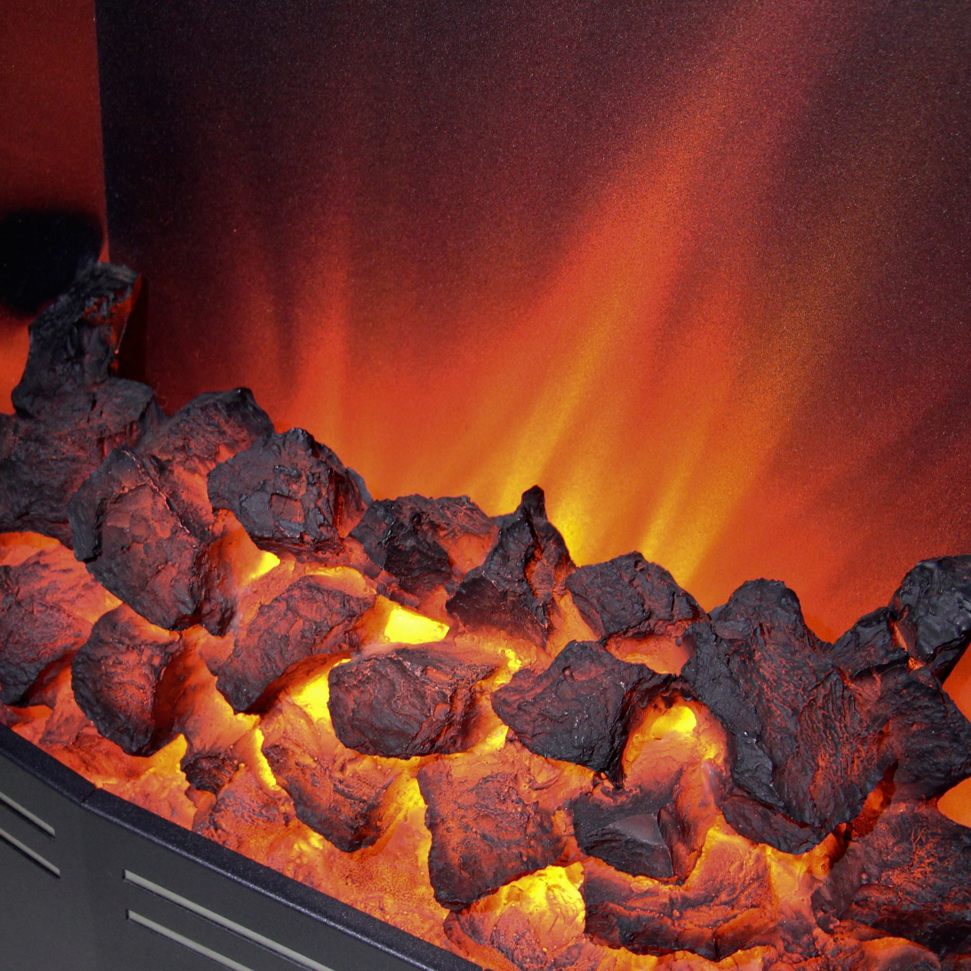 Be Modern Mariano Manila Micro Marble Chrome effect Freestanding Electric Fire suite