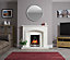 Be Modern Perlita White Fireplace surround set