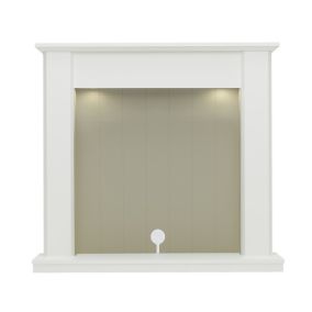 Be Modern Templeton White Fire surround with lights