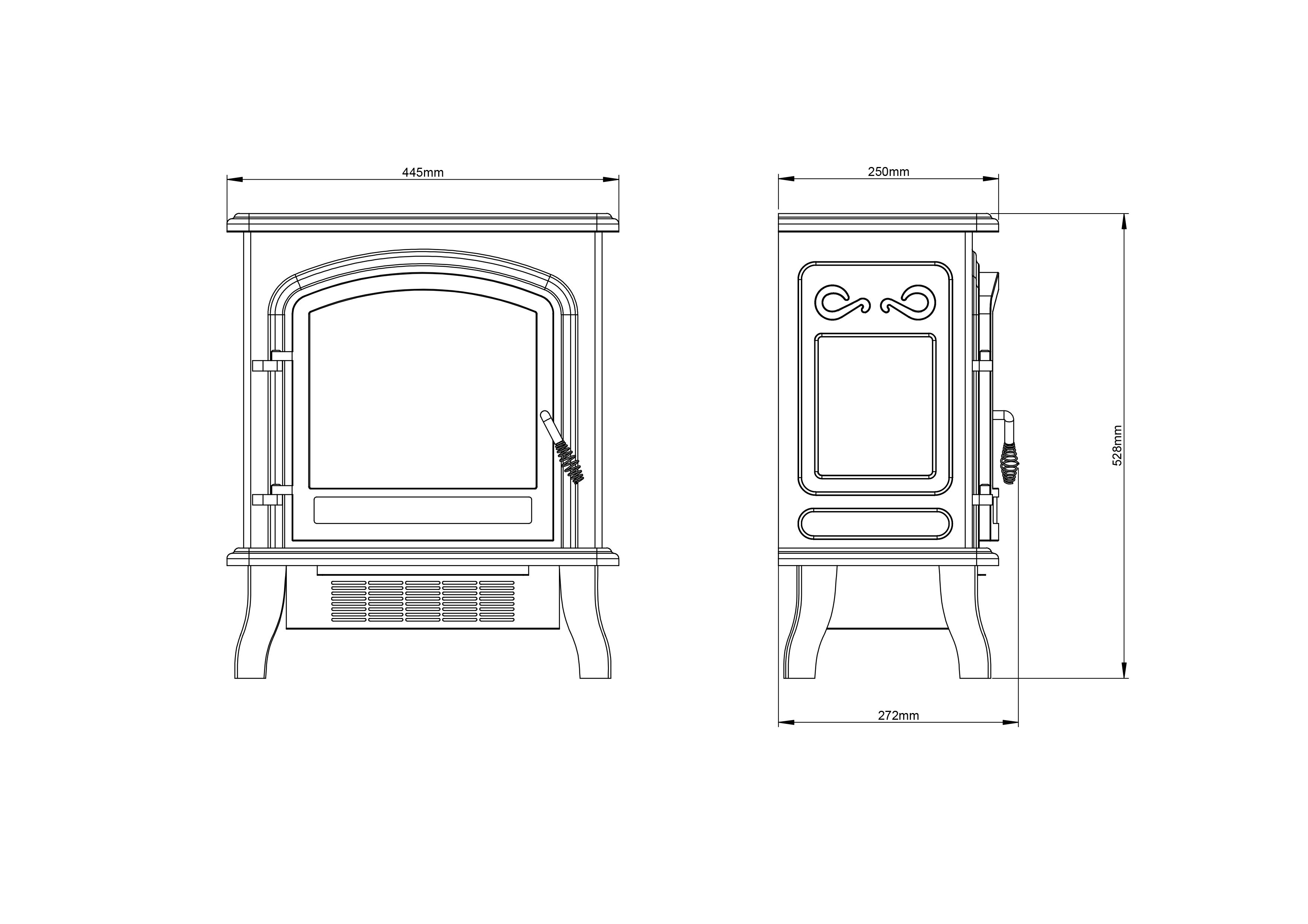Be Modern Torva 1.8kW Gloss Cream Cast enamel effect Electric Stove (H)528mm (W)445mm