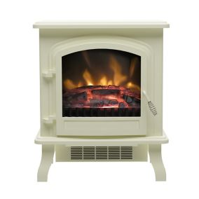 Be Modern Torva 1.8kW Gloss Cream Cast enamel effect Electric Stove