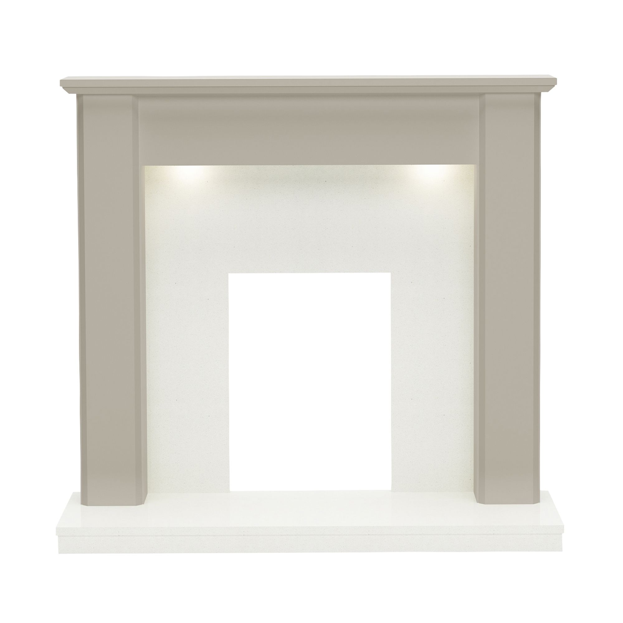 Be Modern Whitburn Stone Fire surround set with Lights included