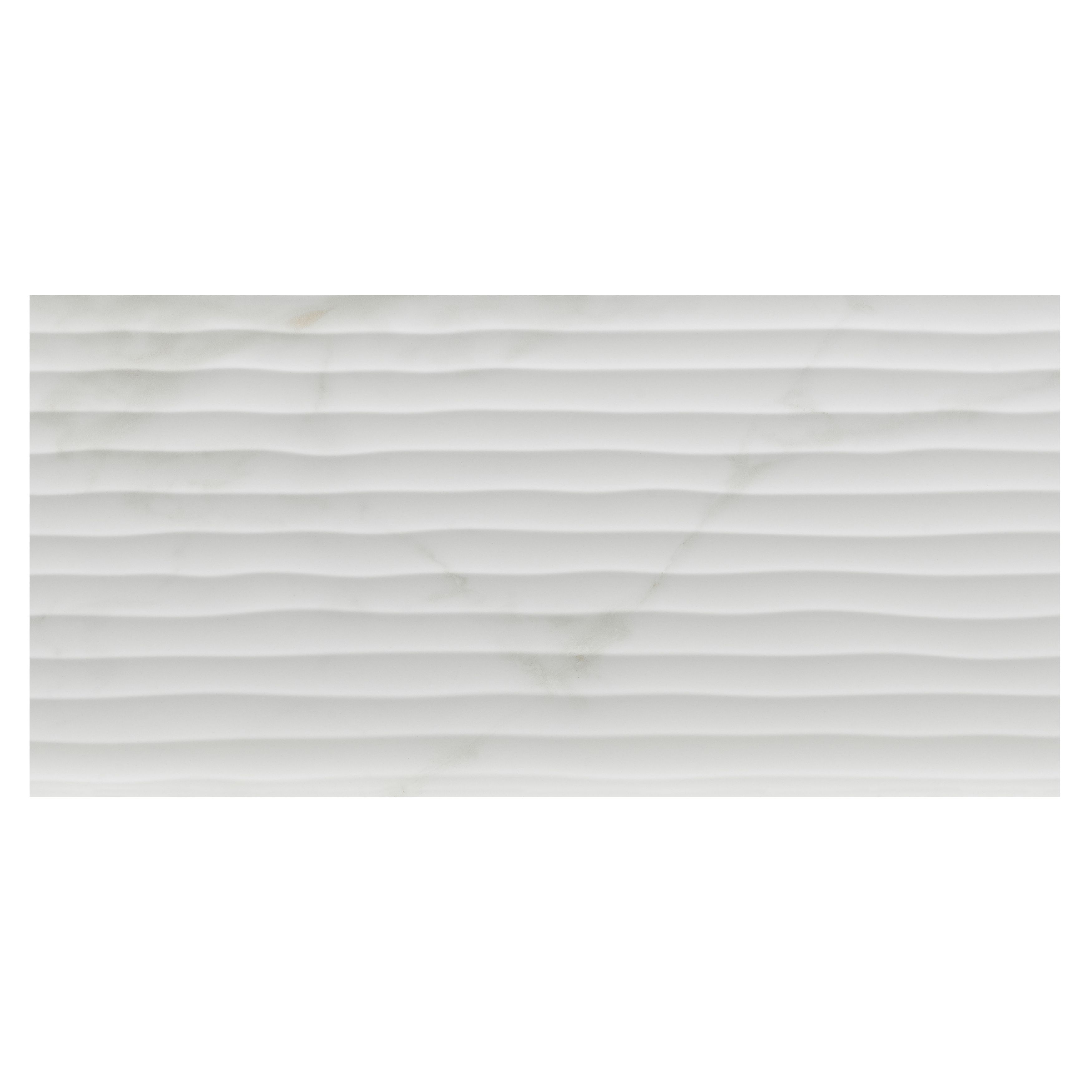 Beatrice White & gold Matt Décor Marble effect Textured Ceramic Indoor Wall tile, Pack of 8, (L)600mm (W)300mm