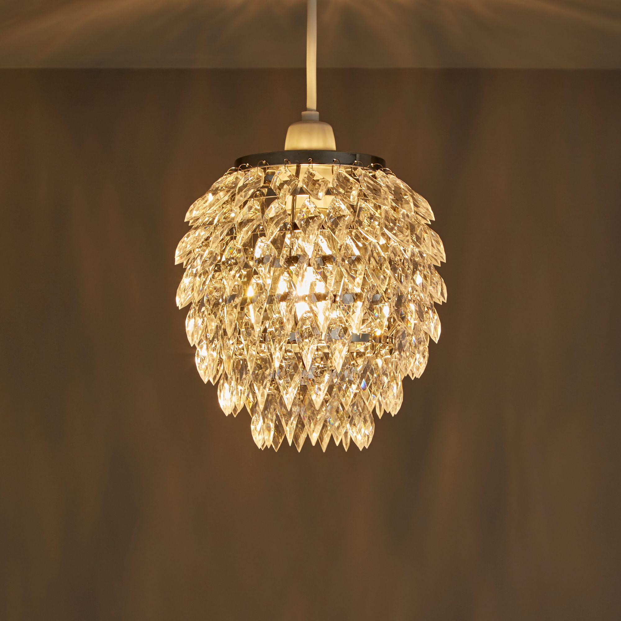 Becca Clear Crystal effect Beaded Light shade (D)17cm