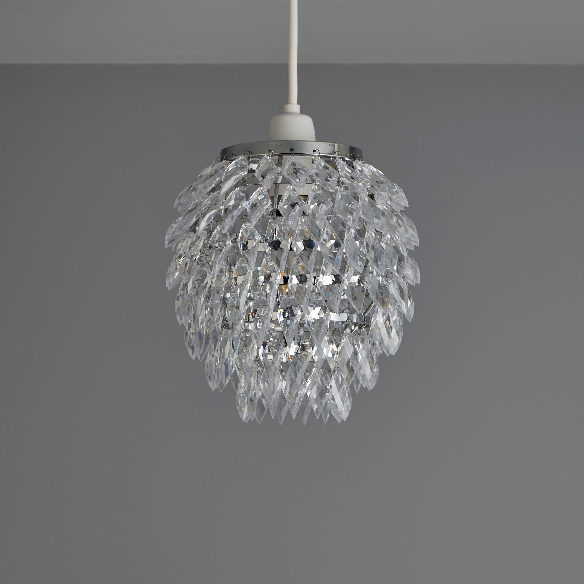 Becca Clear Crystal effect Beaded Light shade (D)17cm