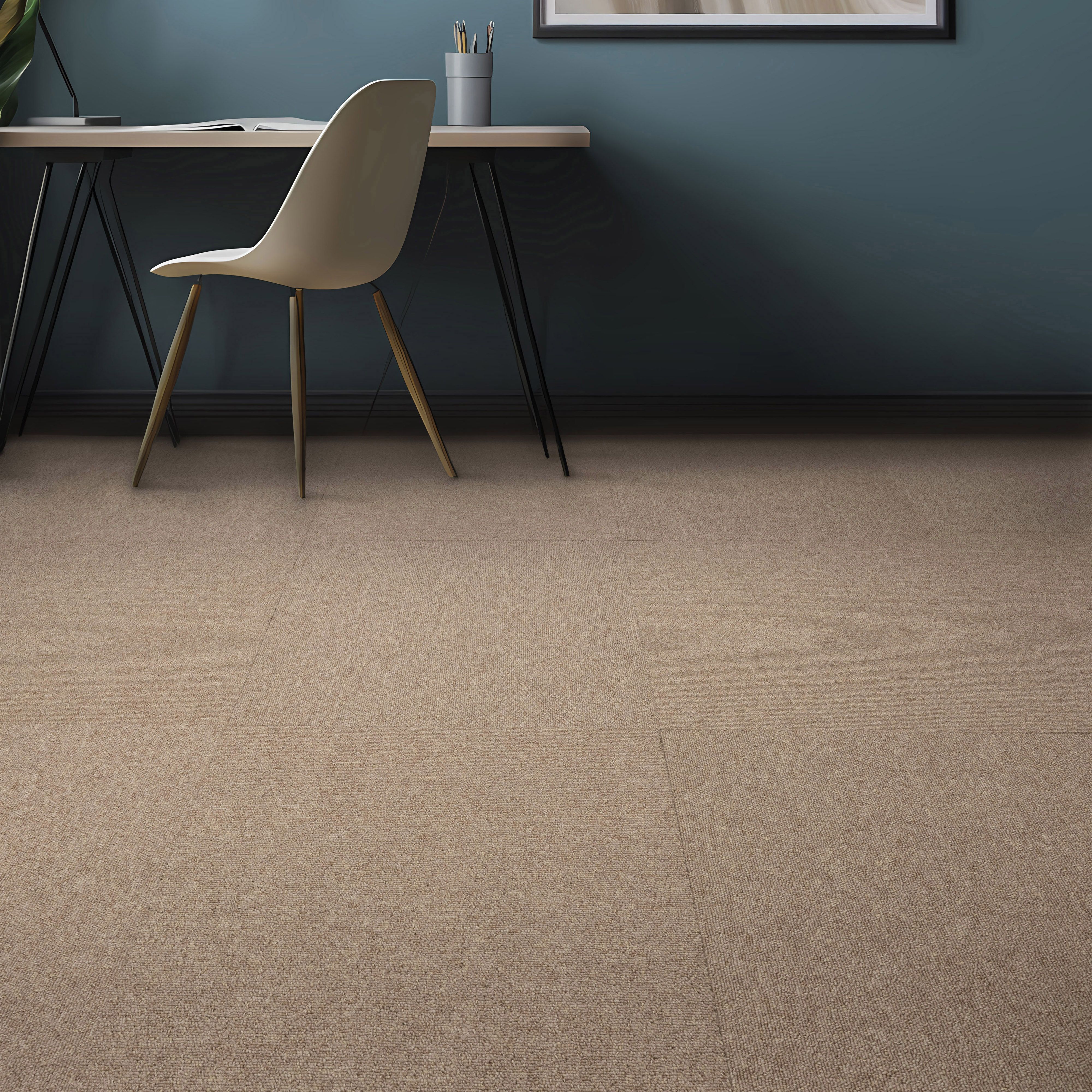 Beige Classic Loop Carpet tile, (L)500mm x (W)500mm