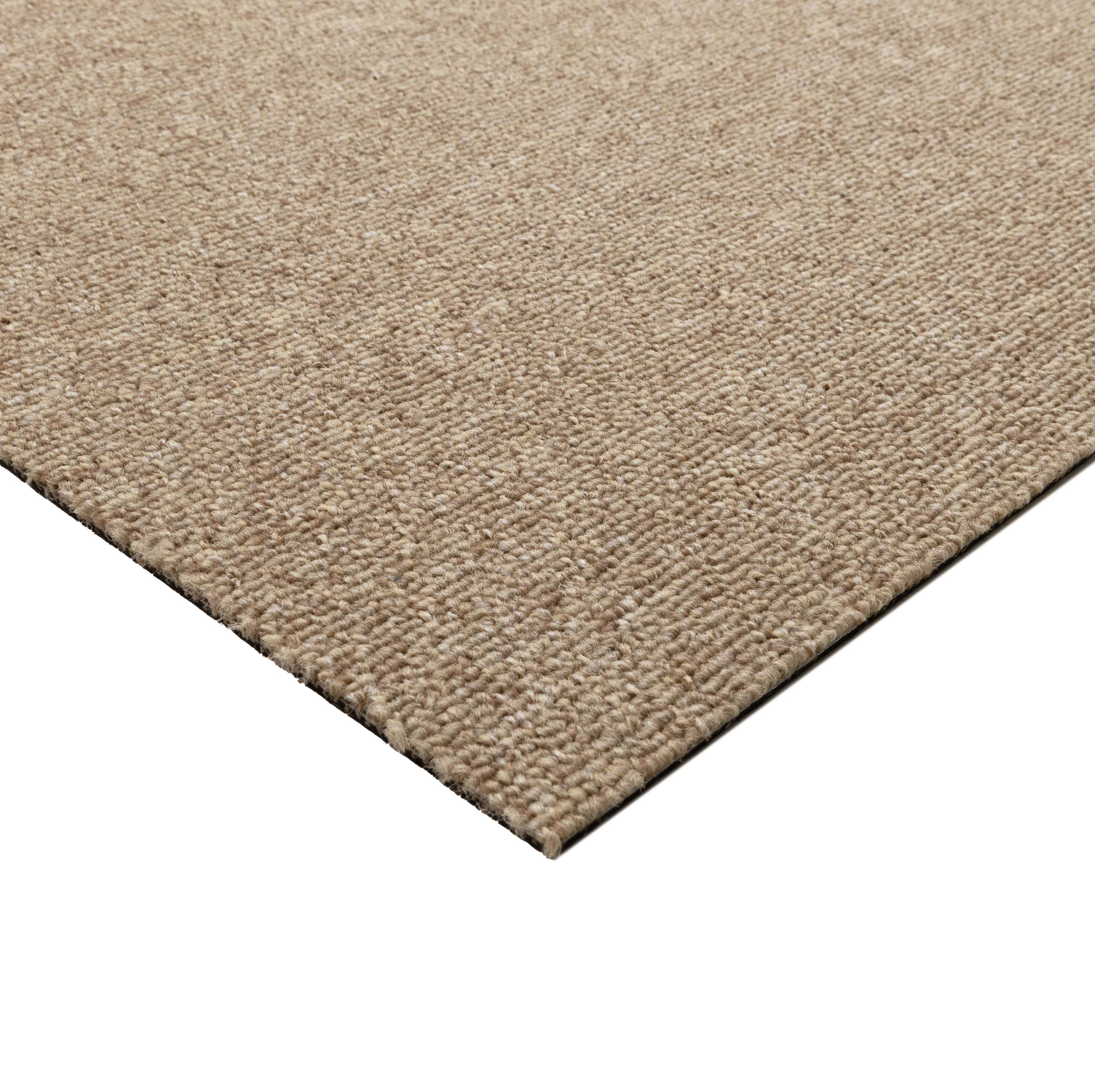 Beige Classic Loop Carpet tile, (L)500mm x (W)500mm