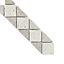 Beige Diamond Stone effect Natural stone Border tile, (L)300mm (W)67mm