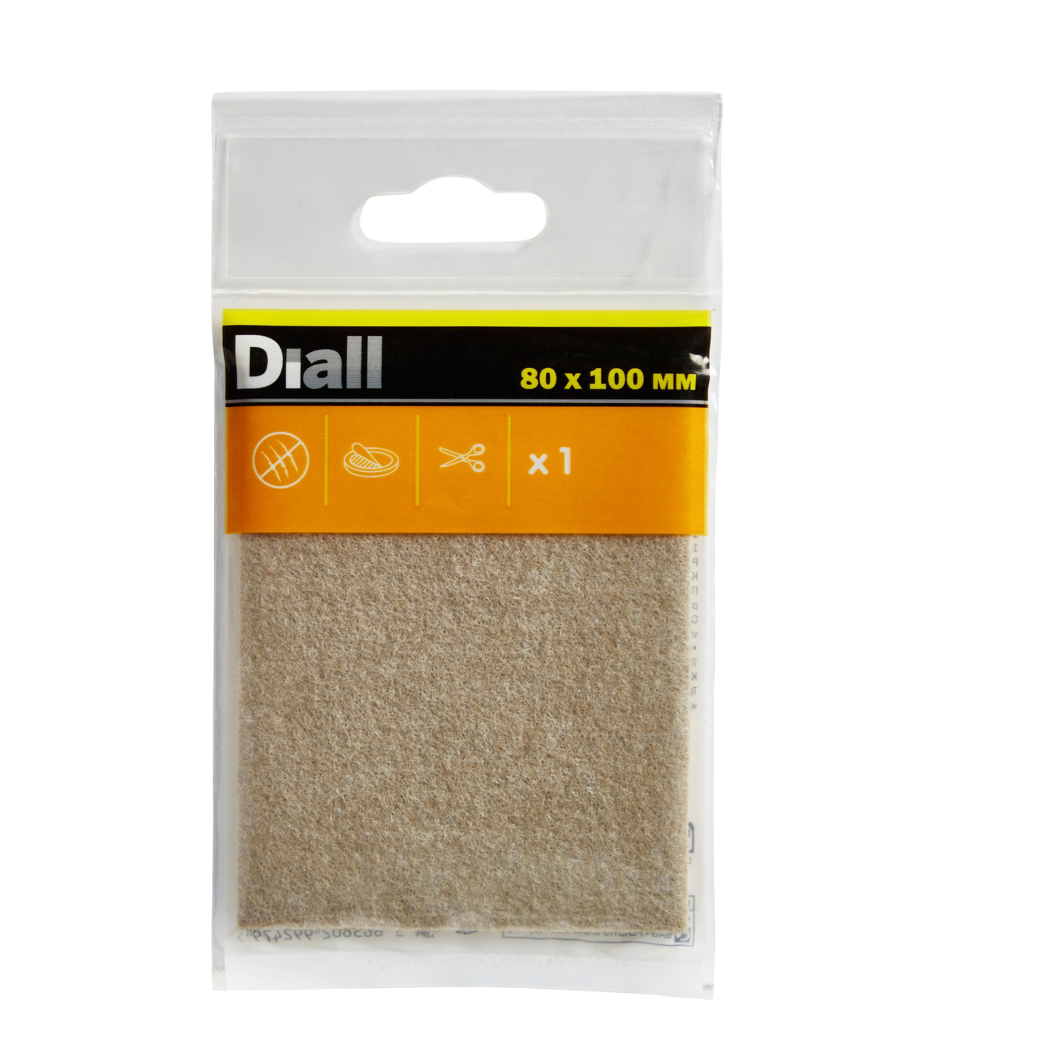 Beige Felt Protection pad (L)80mm (W)100mm