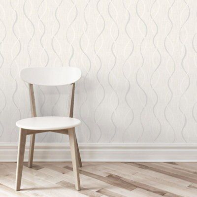 Beige & grey Glitter effect Birkdale Wallpaper