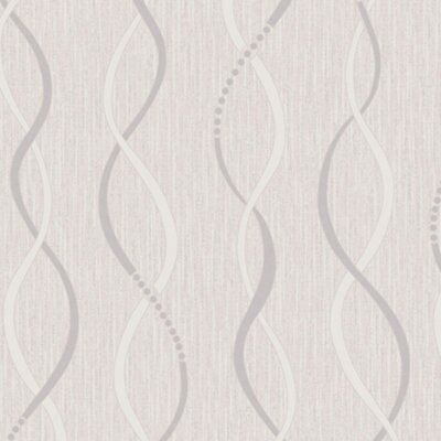 Beige & grey Glitter effect Birkdale Wallpaper