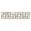 Beige Mosaic Stone effect Natural stone Border tile, (L)300mm (W)73mm