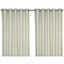 Beige Solid dyed Lined Eyelet Curtain (W)117cm (L)137cm, Pair