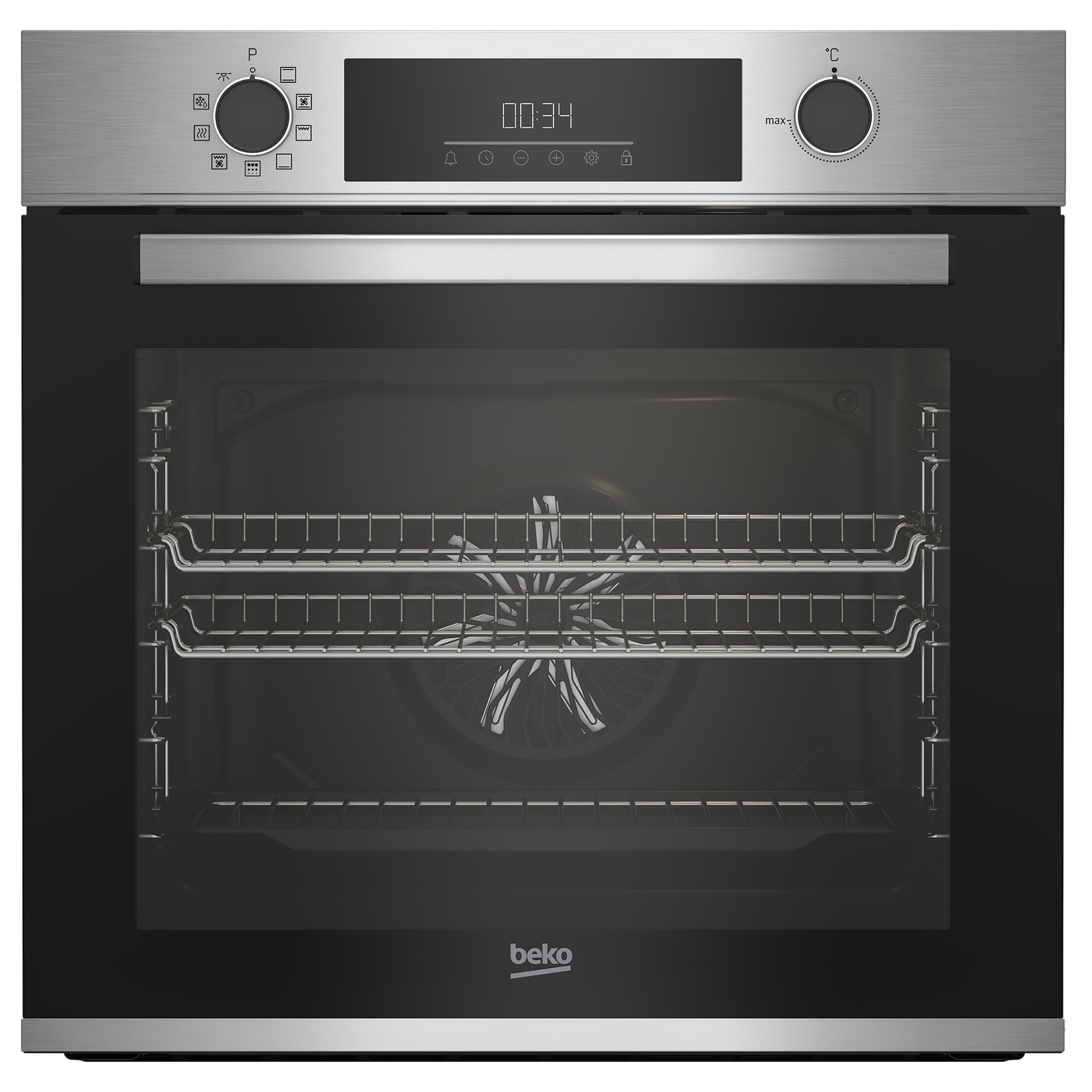 Beko AeroPerfect BBIE12301XMP Built-in Pyrolytic Single Oven - Stainless steel effect