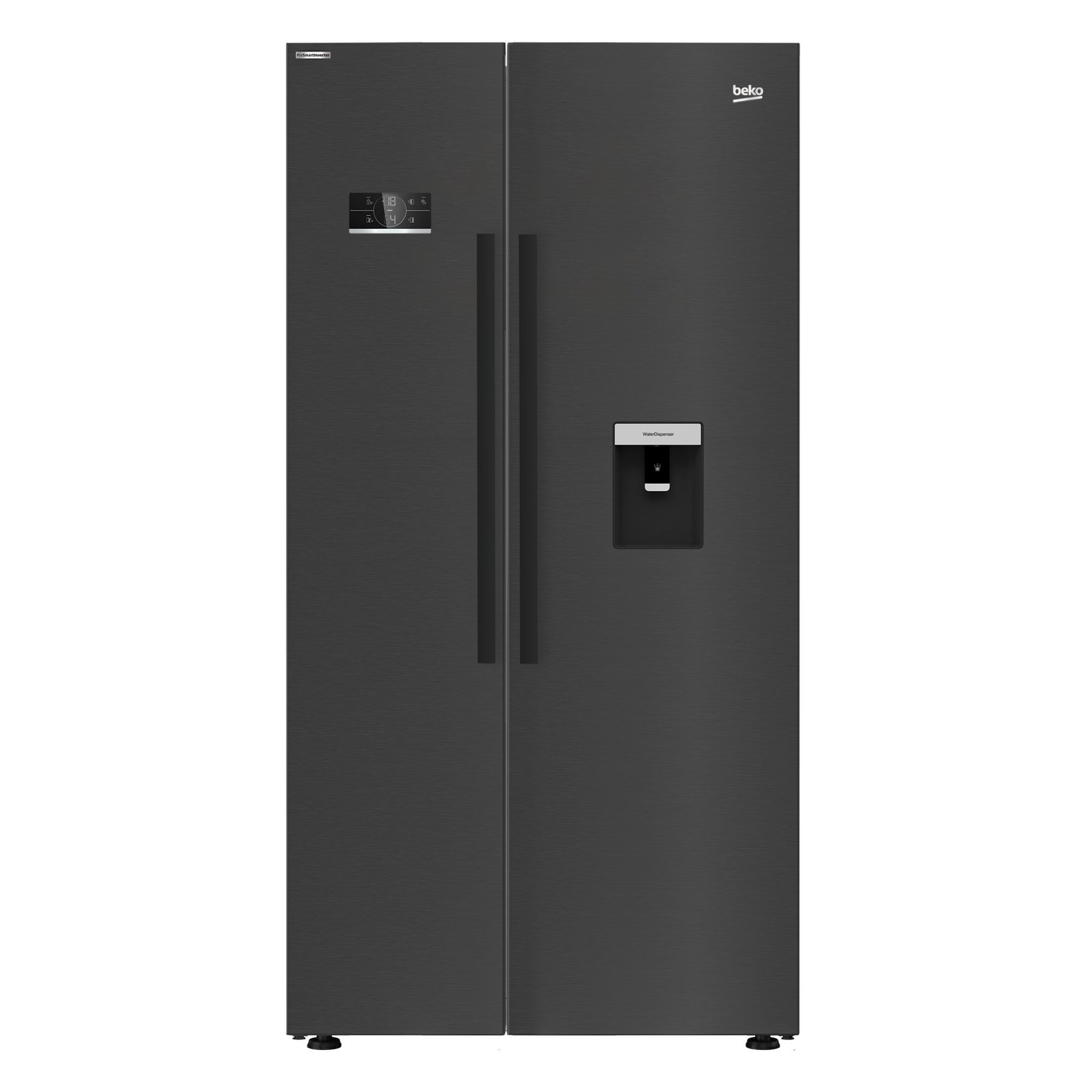 Beko ASD2341VB American style Freestanding Frost free Fridge freezer - Black
