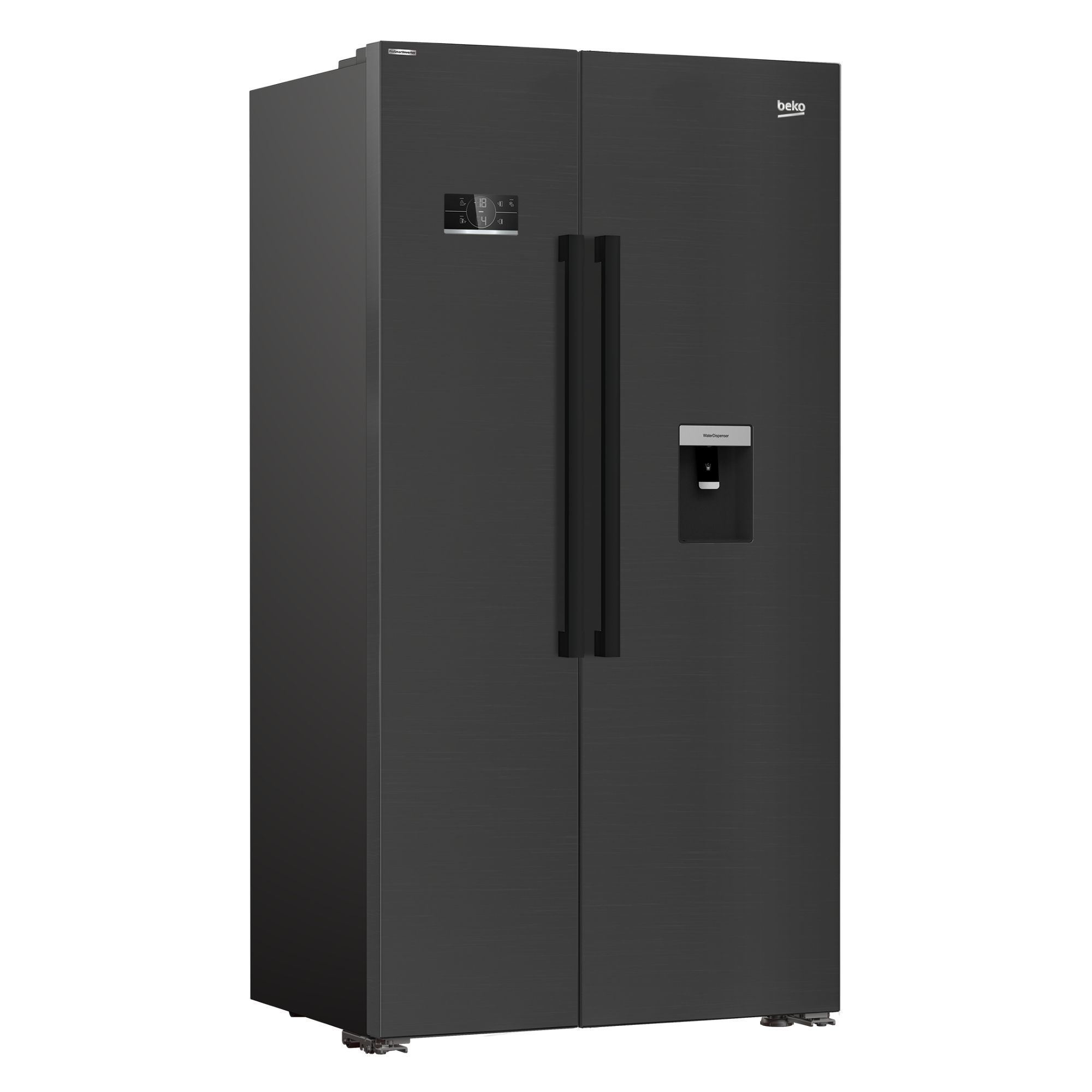 Beko ASD2341VB American style Freestanding Frost free Fridge freezer - Black